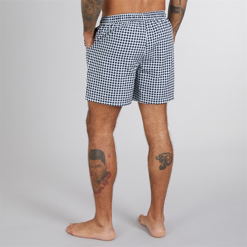 Mens Spot Geo Swim Shorts Navy - Image 2