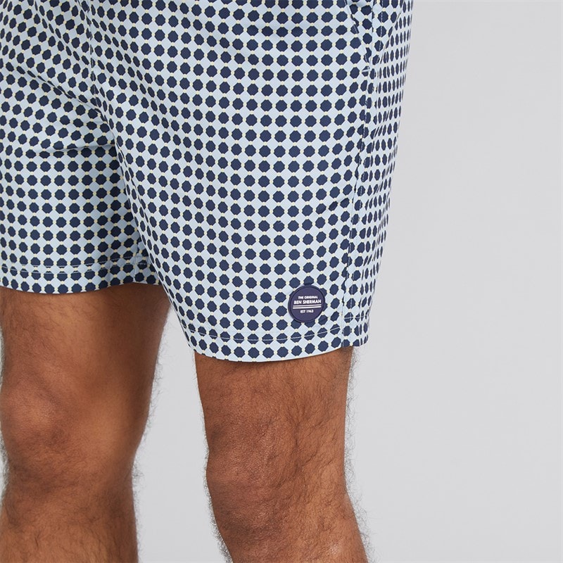 Mens Spot Geo Swim Shorts Navy - Image 3