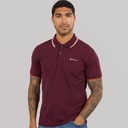 Mens Signature Pique Polo Dark Wine