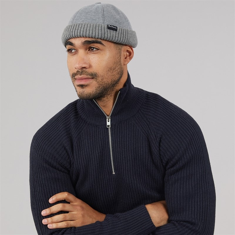 Mens Brokey Docker Beanie Grey - Image 2