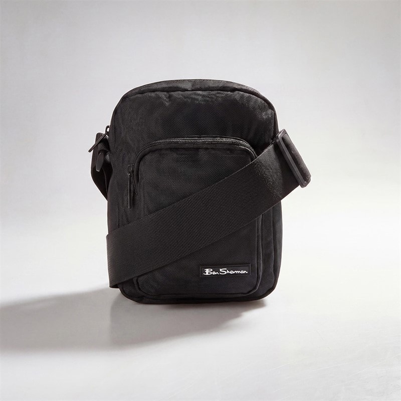 Mens Duvall Cross Body Bag Black - Image 2