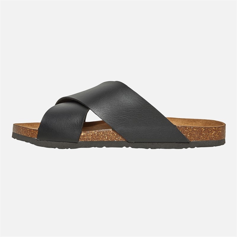 Mens Dawson Cross Strap Sandals Black - Image 2