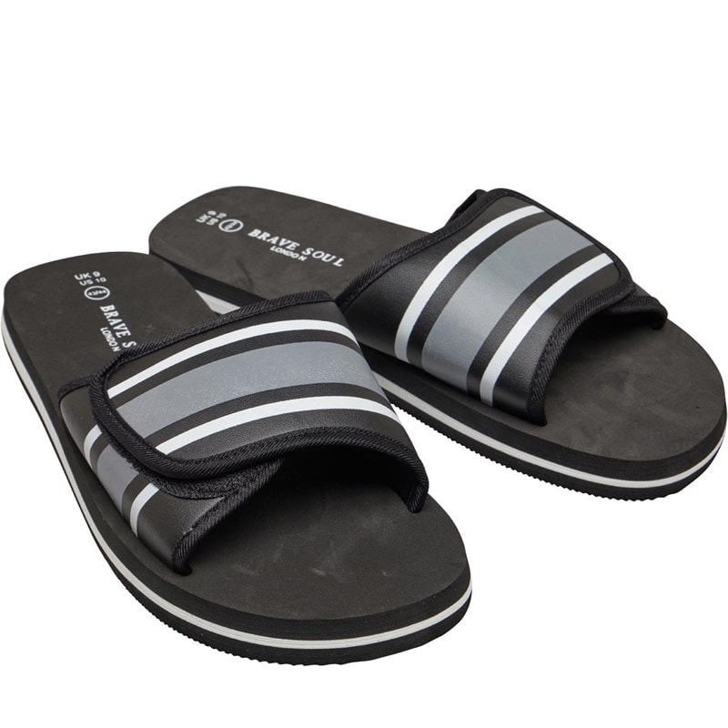 Mens Mateo Sliders Black/Grey/White - Image 1