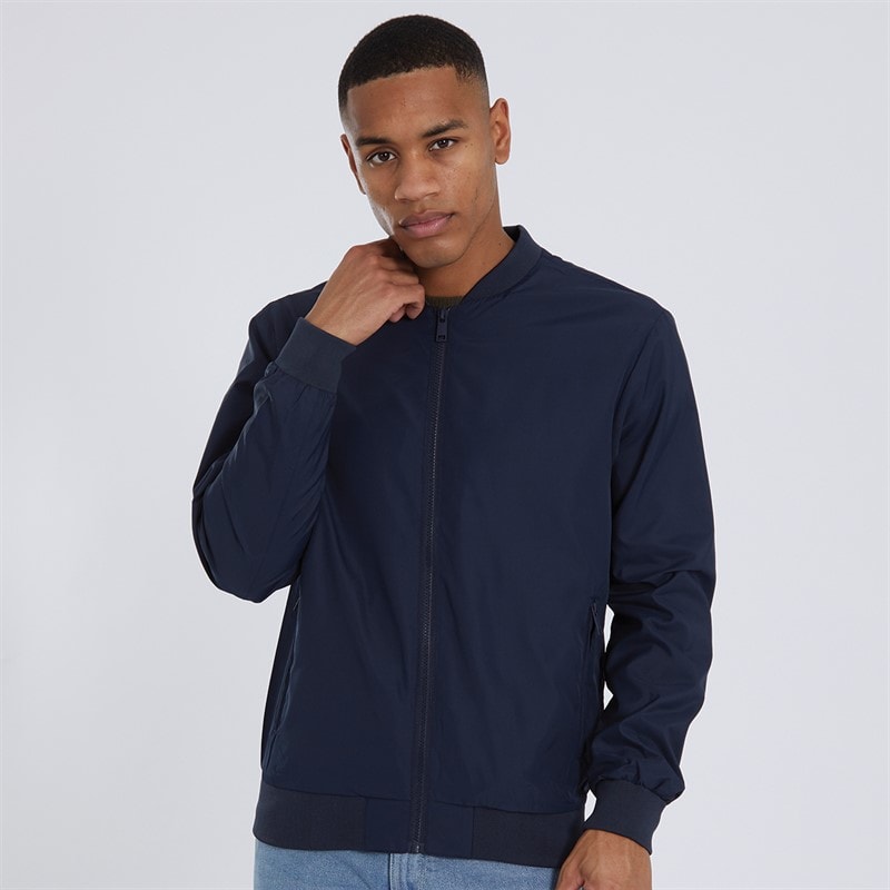 Mens Sanjay Bomber Jacket Navy - Image 3