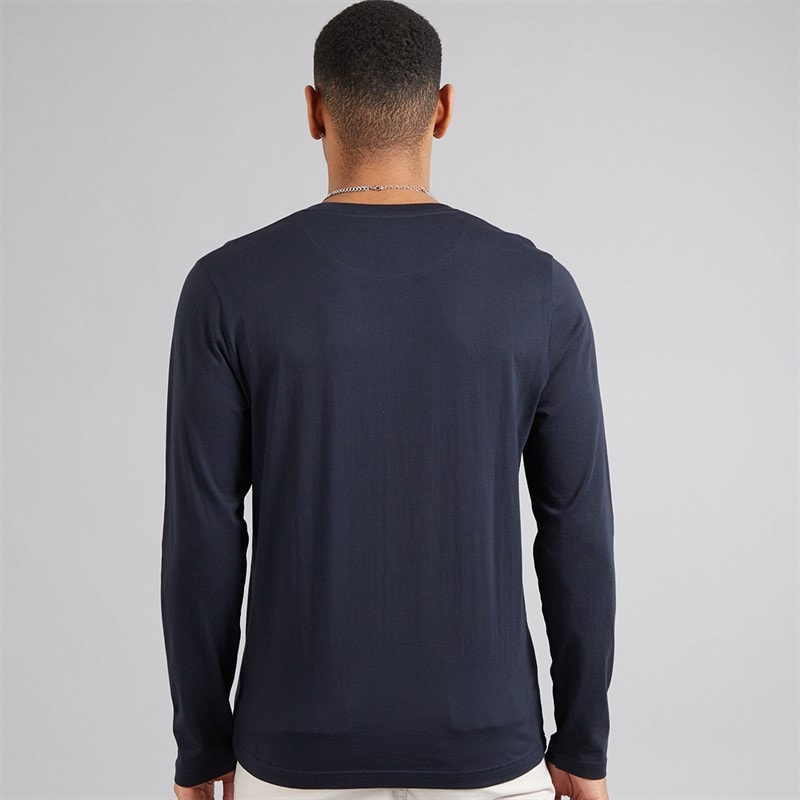 Mens Trial Long Sleeve Top Navy - Image 2