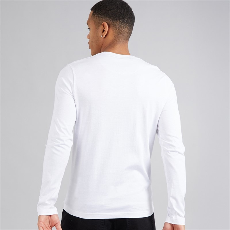 Mens Trial Long Sleeve Top White - Image 2