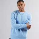 Mens Retina Crew Neck Sweatshirt Arctic Blue