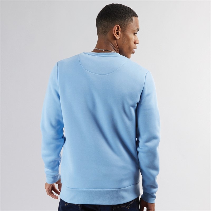 Mens Retina Crew Neck Sweatshirt Arctic Blue - Image 2