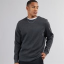 Mens Retina Crew Neck Sweatshirt Dark Charcoal Marl