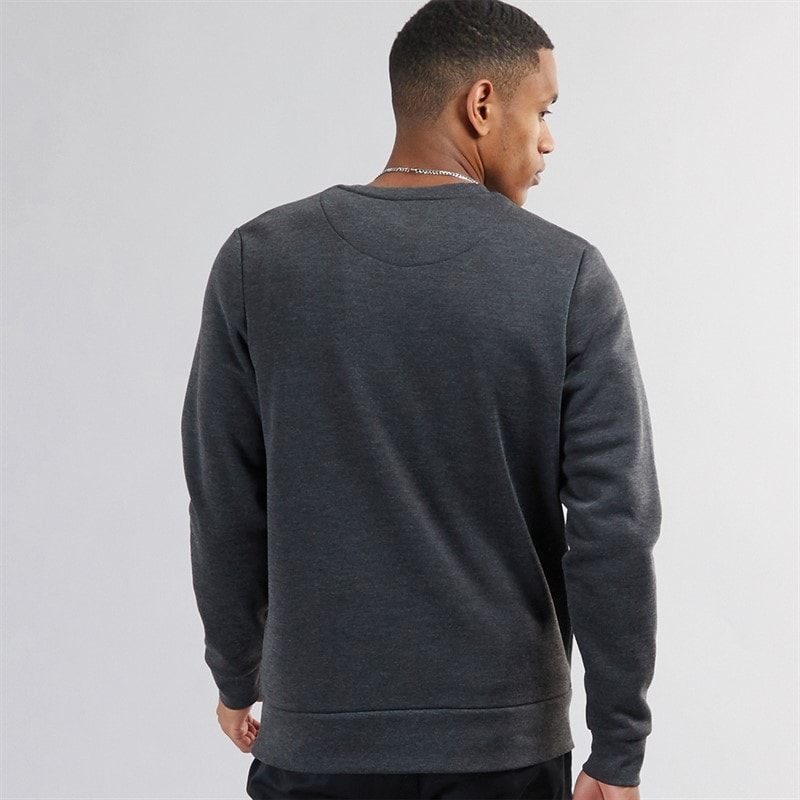 Mens Retina Crew Neck Sweatshirt Dark Charcoal Marl - Image 2