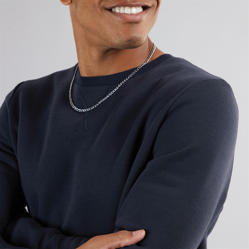 Mens Retina Crew Neck Sweatshirt Navy - Image 3