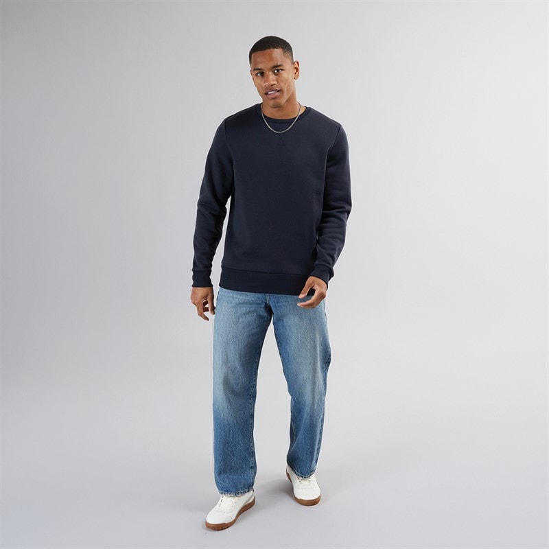 Mens Retina Crew Neck Sweatshirt Navy - Image 4