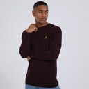 Mens Theory Crew Neck Jumper Oxblood