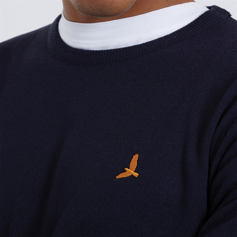 Mens Theory Crew Neck Jumper Navy - Image 5