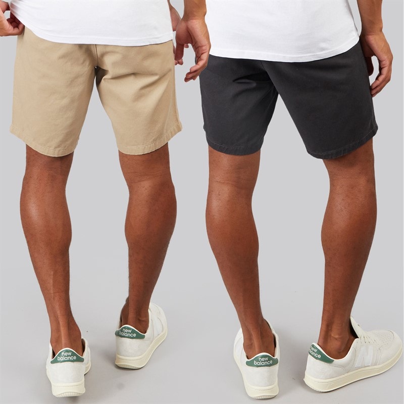Mens Hansen Two Pack Chino Shorts Dark Navy/Stone - Image 2