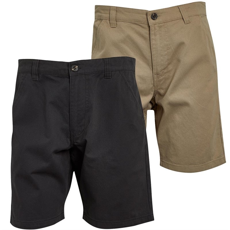 Mens Hansen Two Pack Chino Shorts Dark Navy/Stone - Image 3