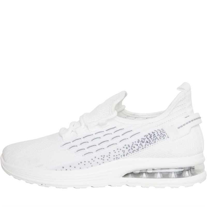 Mens Lakeside Bubble Trainers White Mono - Image 1