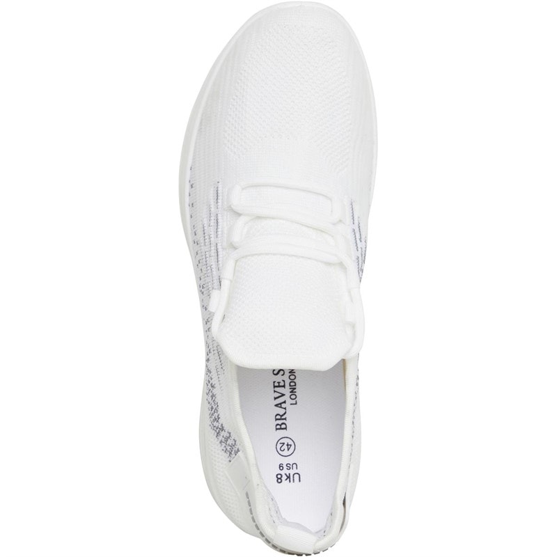 Mens Lakeside Bubble Trainers White Mono - Image 4