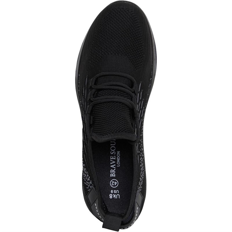 Mens Lakeside Bubble Trainers Black Mono - Image 4