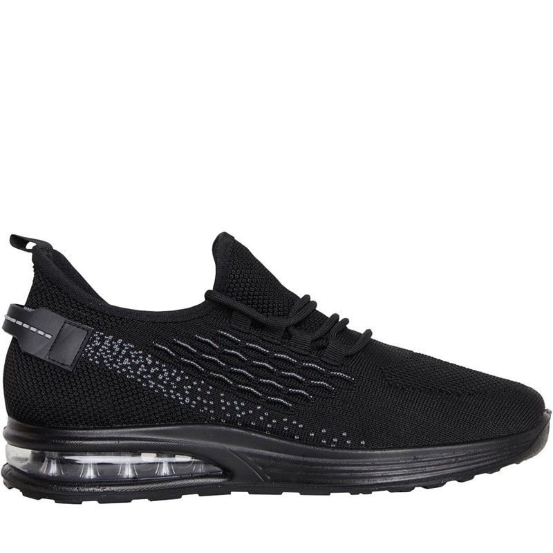 Mens Lakeside Bubble Trainers Black Mono - Image 5