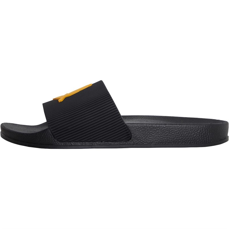 Mens Falcon Sliders Black/Gold - Image 2
