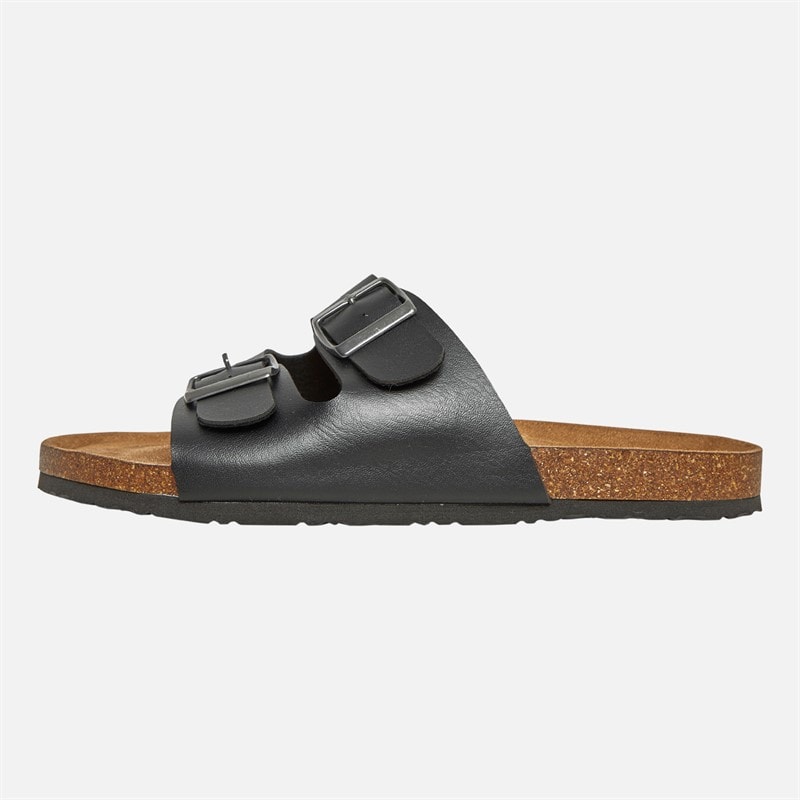 Mens Anthony Double Buckle Sandals Black - Image 2
