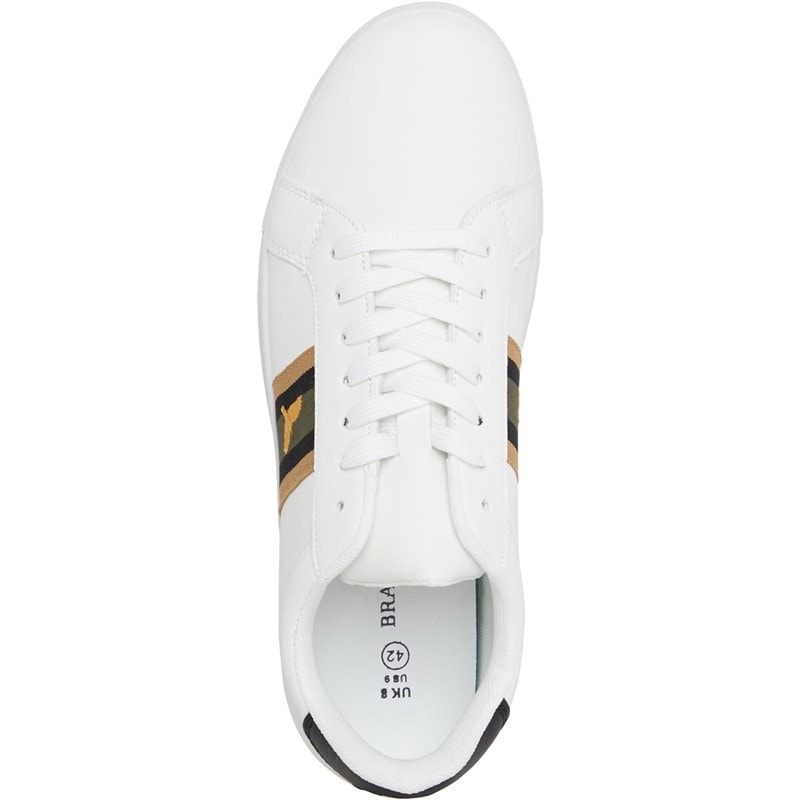 Mens Louie Eagle PU Pumps White/Green/Gold - Image 4