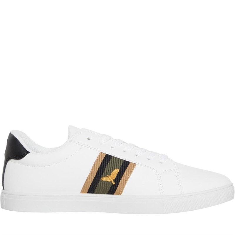 Mens Louie Eagle PU Pumps White/Green/Gold - Image 5