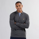 Mens Oregon Long Sleeve T-Shirt Dark Charcoal Marl