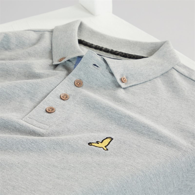 Mens Oregon Long Sleeve T-Shirt Light Grey Marl - Image 3