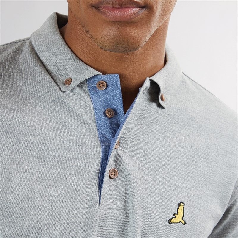 Mens Oregon Long Sleeve T-Shirt Light Grey Marl - Image 5