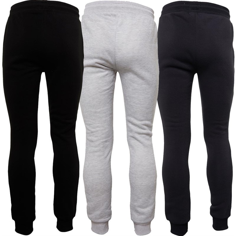 Mens Clinton Three Pack Joggers Black/Grey/Navy - Image 2