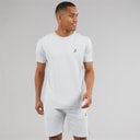 Mens Rowan T-Shirt And Shorts Set Baby Blue/Light Grey Marl