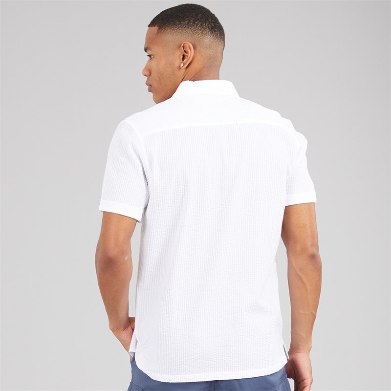 Mens Gilles Short Sleeve Shirt White - Image 2