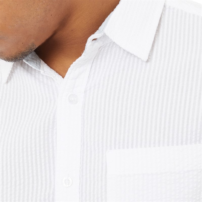 Mens Gilles Short Sleeve Shirt White - Image 3