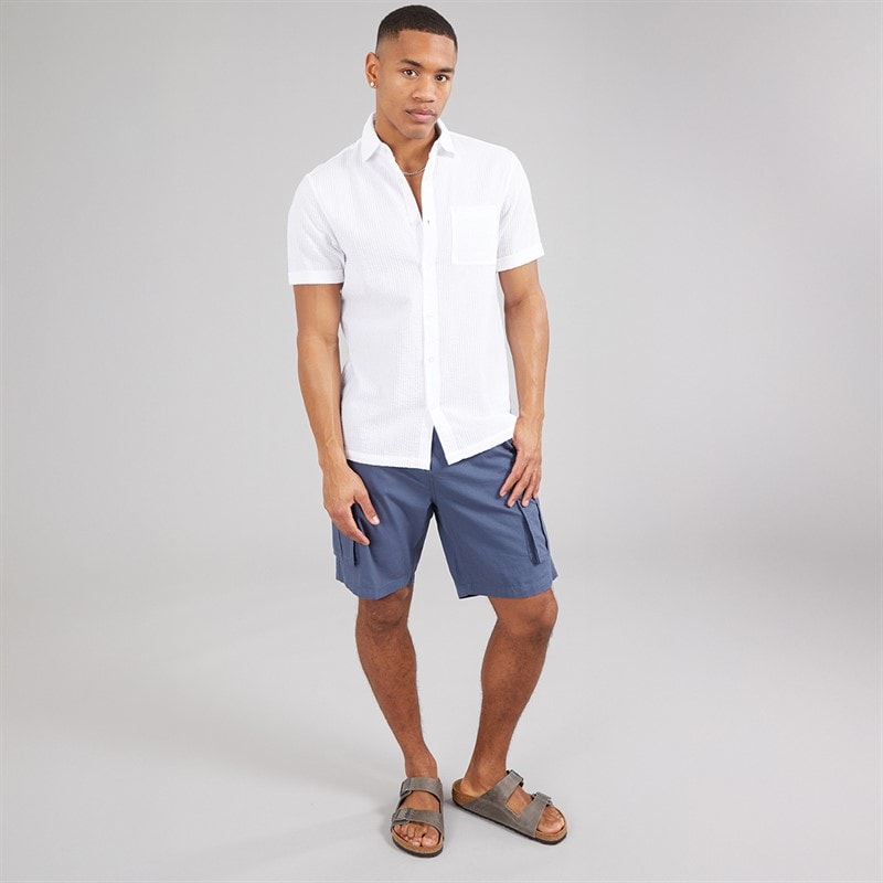 Mens Gilles Short Sleeve Shirt White - Image 4