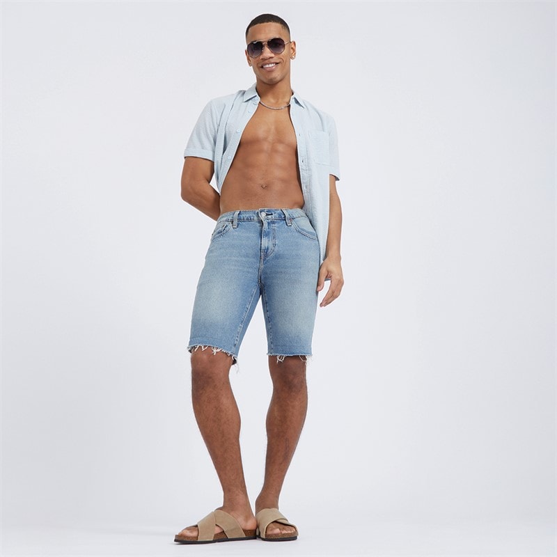 Mens Gilles Short Sleeve Shirt Baby Blue - Image 4