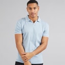 Mens Ferrat Polo Steel Blue/Optic White