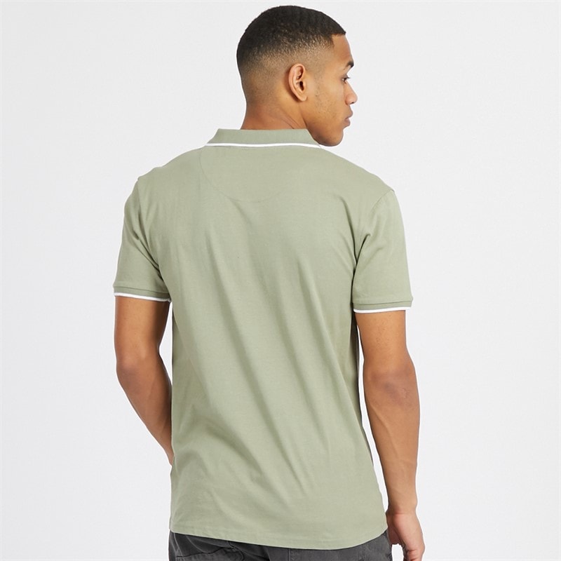 Mens Ferrat Polo Washed Sage/Optic White - Image 2