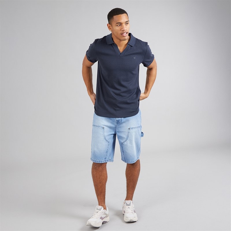 Mens Cadby Polo Shirt Navy - Image 4