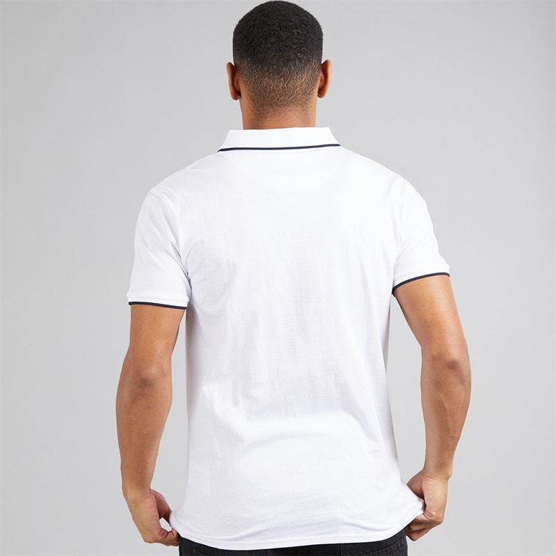 Mens Ferrat Polo Optic White/Navy - Image 2