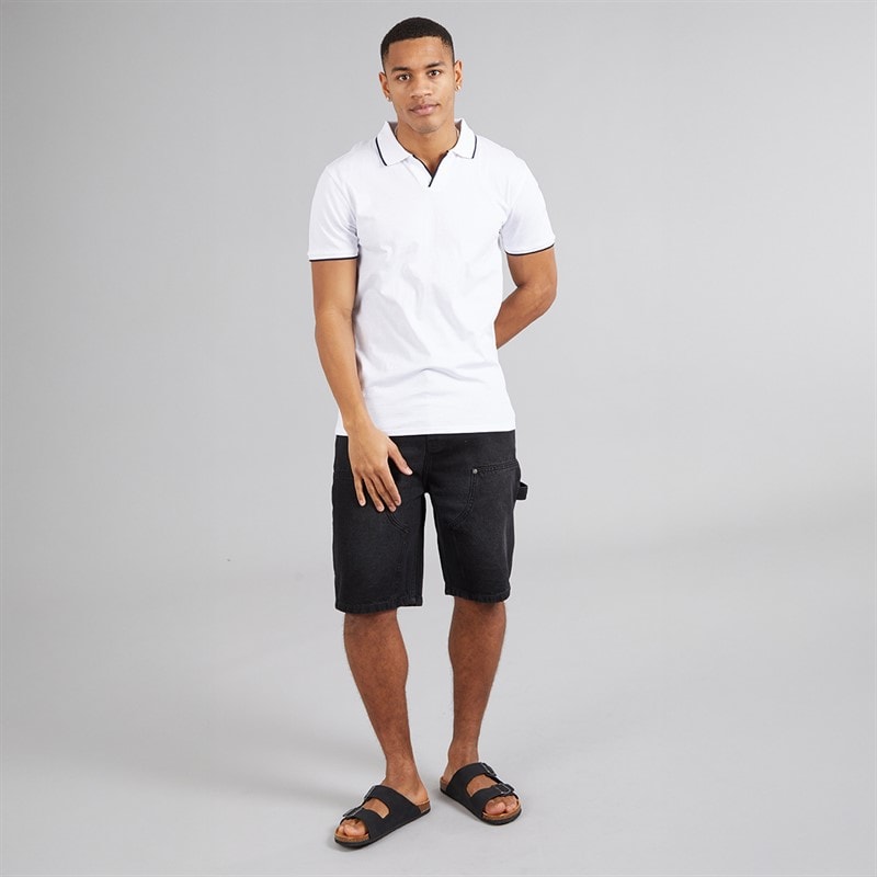 Mens Ferrat Polo Optic White/Navy - Image 3