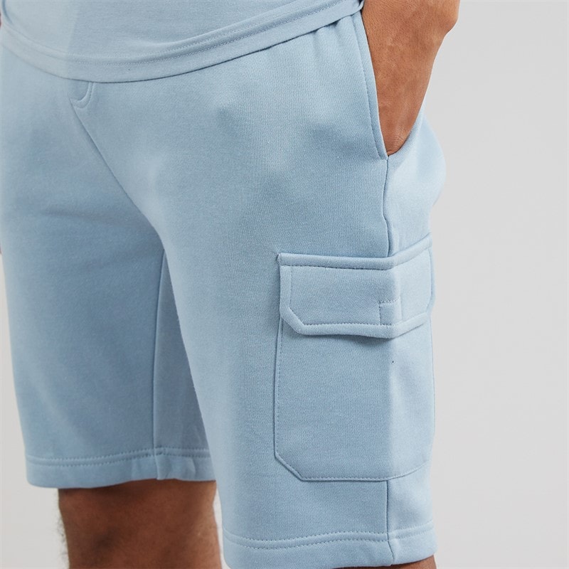 Mens Linus T-Shirt And Shorts Set Set Steel Blue - Image 5