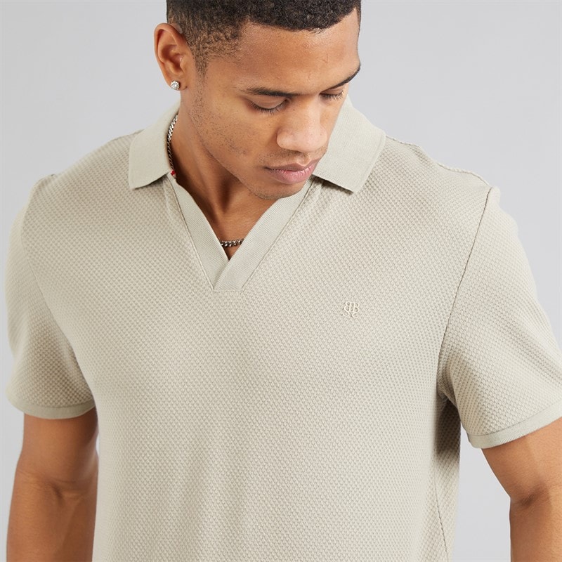 Mens Cadby Polo Shirt Light Sand - Image 3