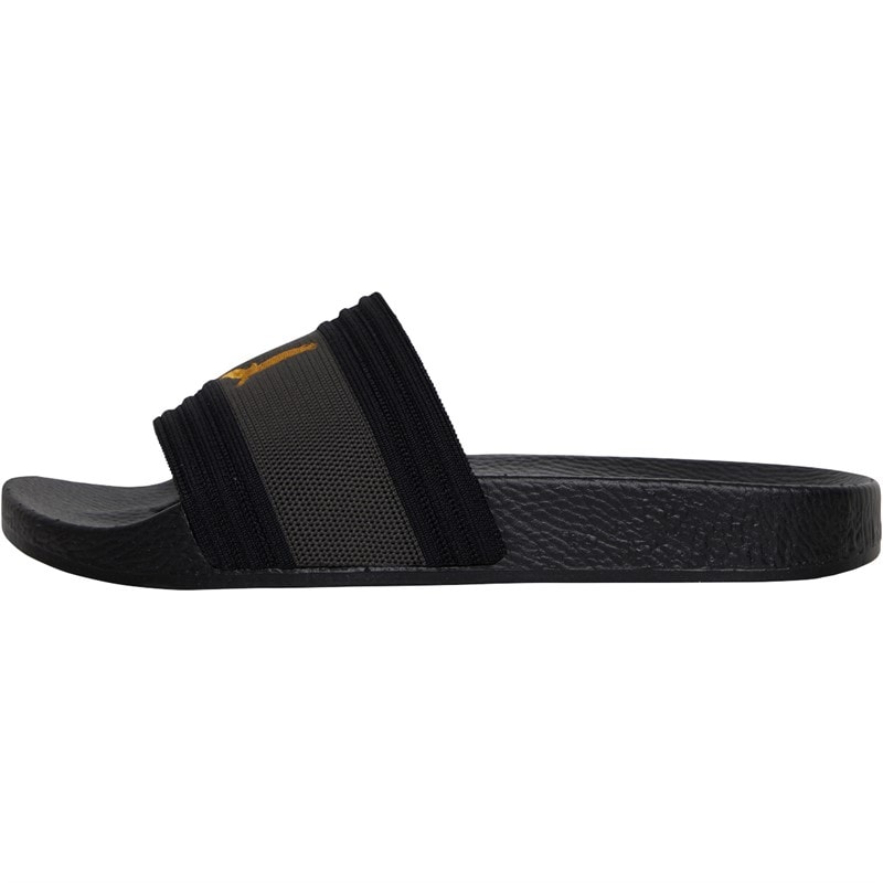 Mens Theo Eagle Slides Black/Grey - Image 2