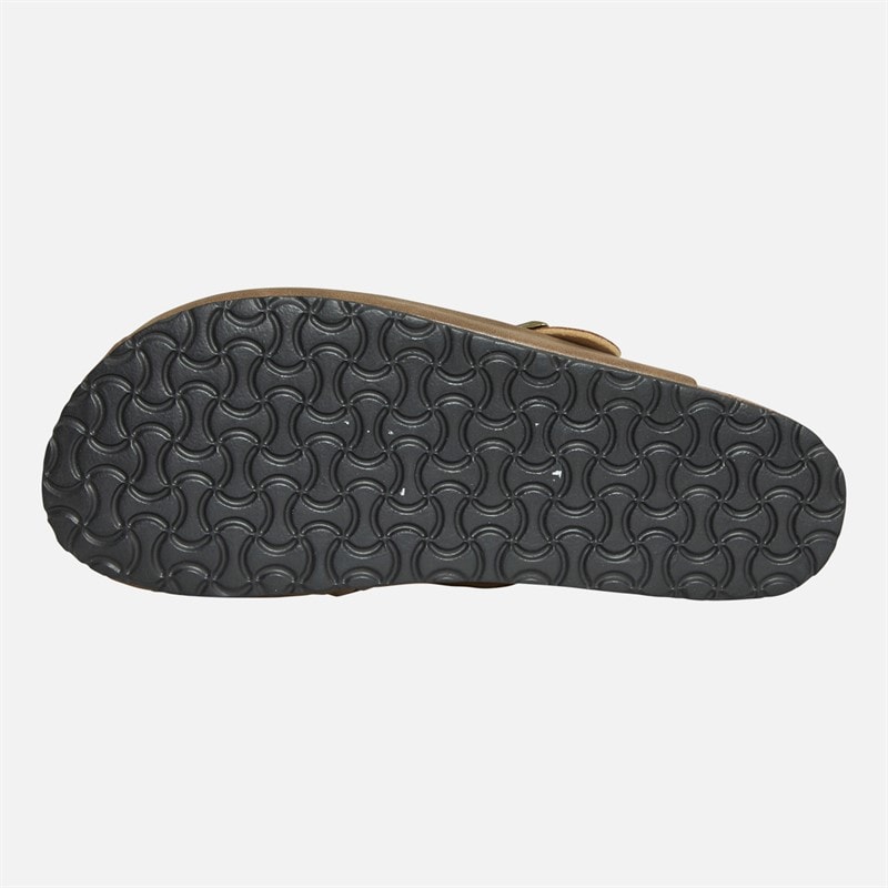 Mens Tivat Mule Sandals Brown - Image 3