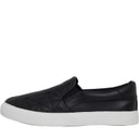 Womens Quilted Slip On Trainers Black/White
