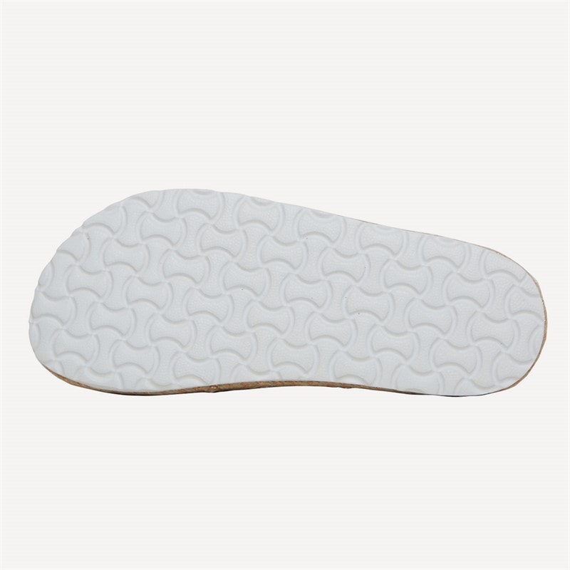 Womens Pantha 2 Double Buckle Platform Sandals White - Image 3