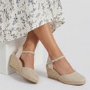 Womens Berry Wedge Espadrille Sandals Beige