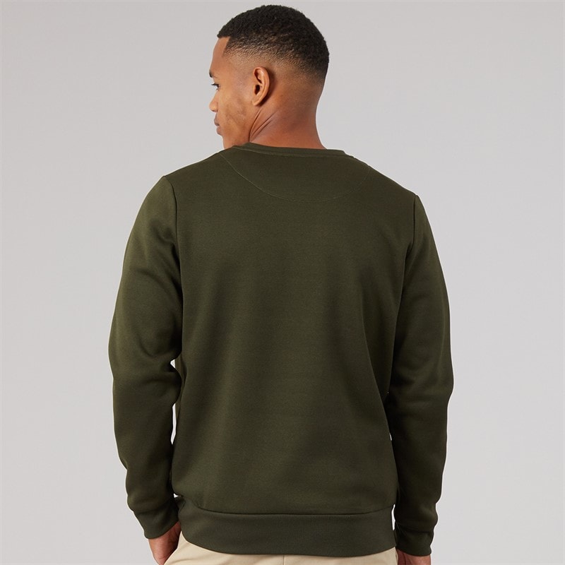 Mens Retina Crew Neck Sweatshirt Khaki - Image 2